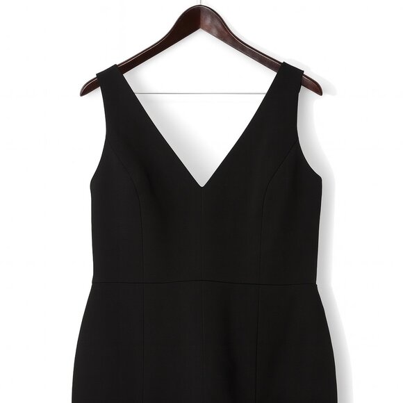 Amsale Black Sleeveless V-Neck Formal Dress - Size 14 - Picture 2 of 4